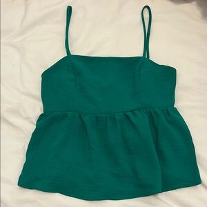 Green Babydoll Top